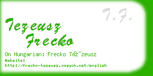 tezeusz frecko business card